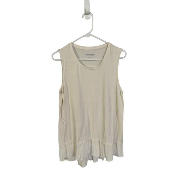 Soft surroundings eden tiered tunic top flowy sleeveless size L - Picture 1 of 4